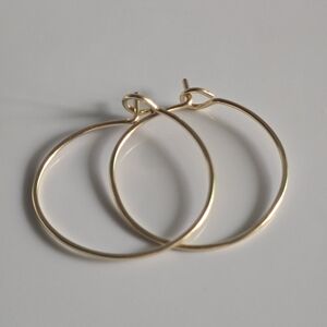HelloAdorn Handmade 14kt Gold Fill Cypress Hoop Earrings 1 Inch